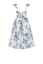 Women Midi Dress Sweetheart Neck Tie Strap Corset Back - Evergreen Outfits - Women Midi Dress