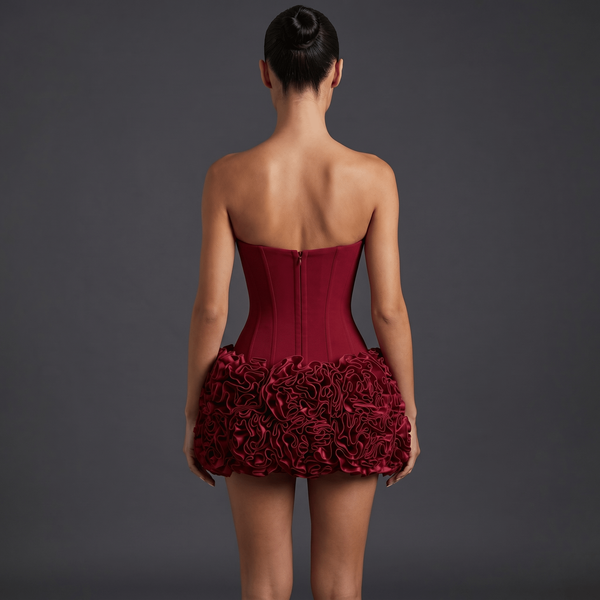 Women Mini Dress Corset Bodice Structured Fit Design - Evergreen Outfits - Women Mini Dress
