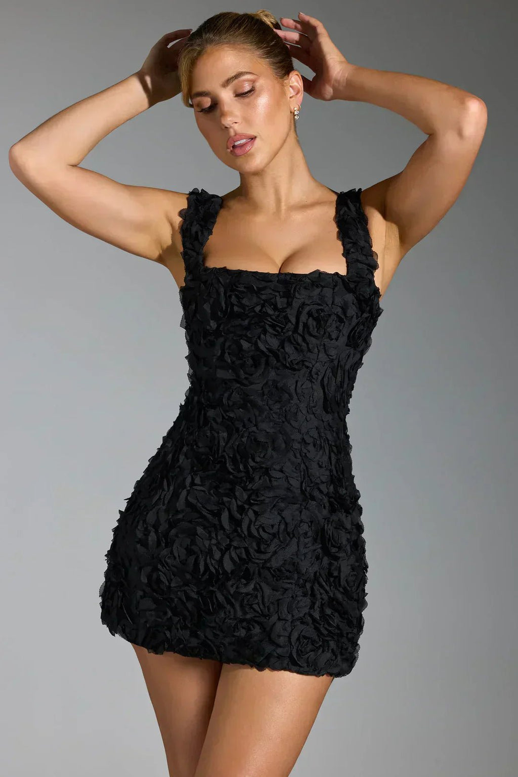 Women Mini Dress Corset Detail Floral Pattern Design - Evergreen Outfits - Women Mini Dress
