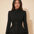 Women Mini Dress Glitter Bodycon Fit Shimmer Party - Evergreen Outfits- Women Mini Dress
