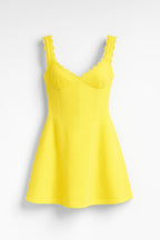 Women Mini Dress V-Neck Sleeveless A-Line Fit Silhouette - Evergreen Outfits- Women Mini Dress