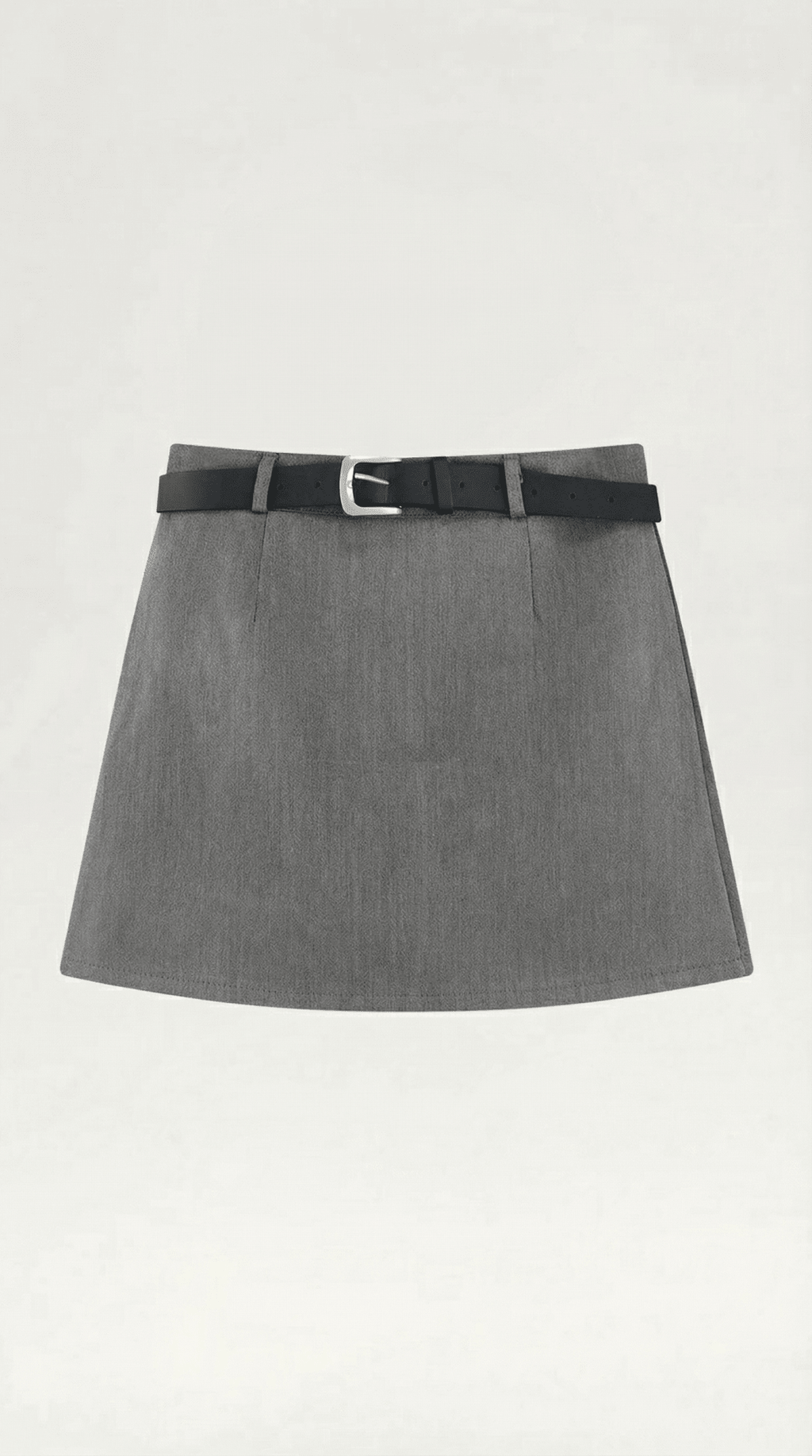 Women Mini Skirt High Waist A - Line Belted Closure - Evergreen Outfits - Women Skirt