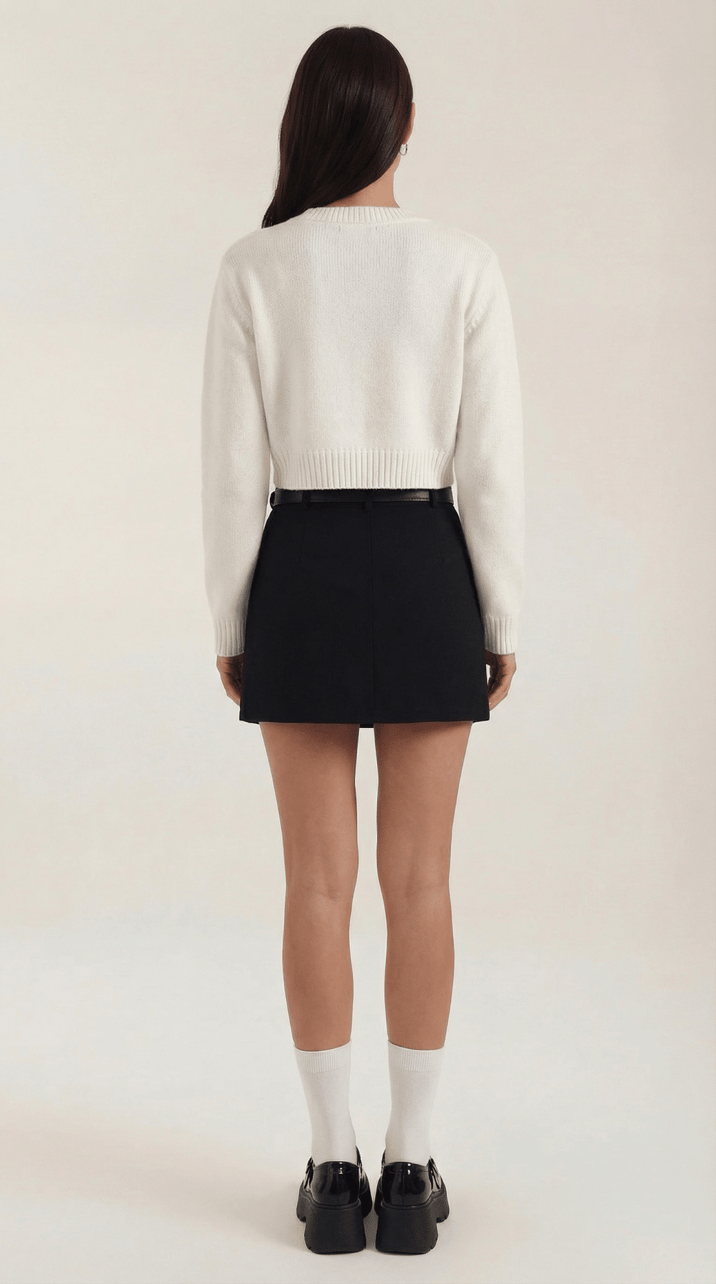 Women Mini Skirt High Waist A - Line Belted Closure - Evergreen Outfits - Women Skirt