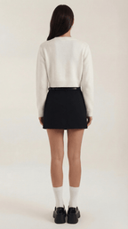 Women Mini Skirt High Waist A - Line Belted Closure - Evergreen Outfits - Women Skirt