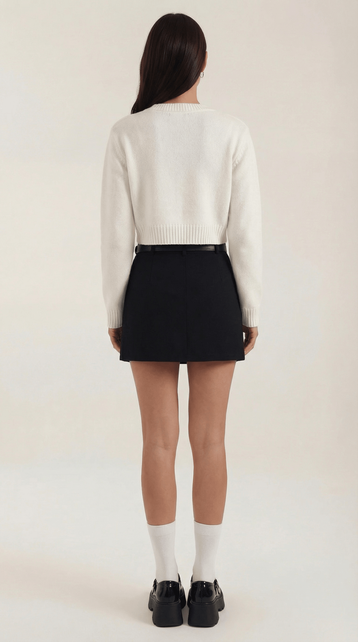 Women Mini Skirt High Waist A - Line Belted Closure - Evergreen Outfits - Women Skirt