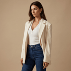 Women Polo Shirt Long Sleeve Fitted V Neck Button Closure - Evergreen Outfits - Women Poloshirt