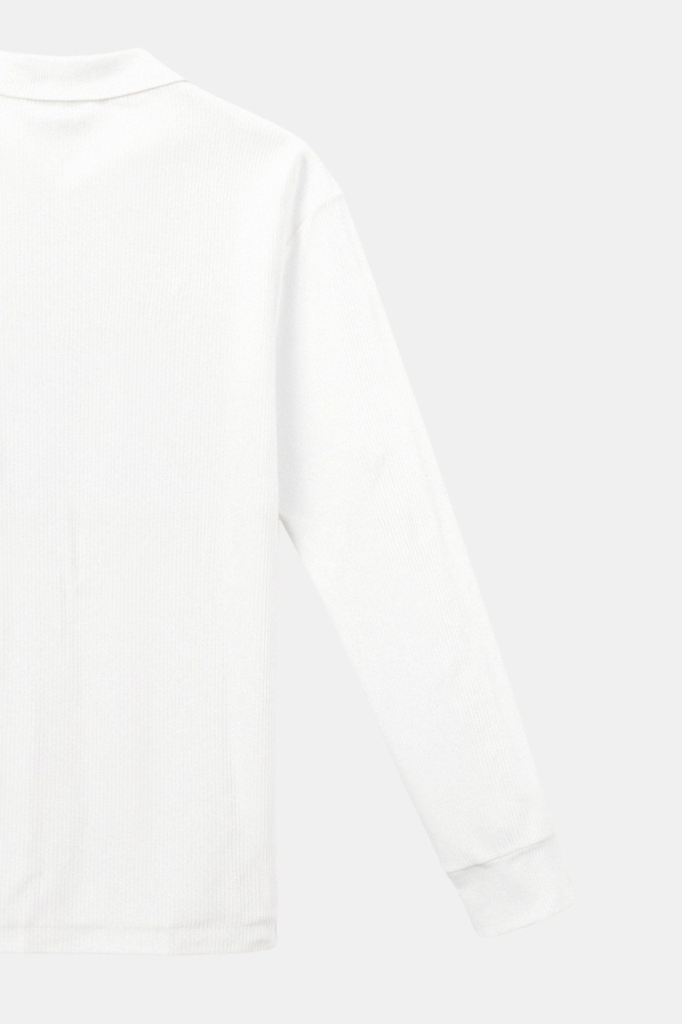 Women Polo Shirt Long Sleeve Loose Fit Collared V Neck - Evergreen Outfits - Women Poloshirt