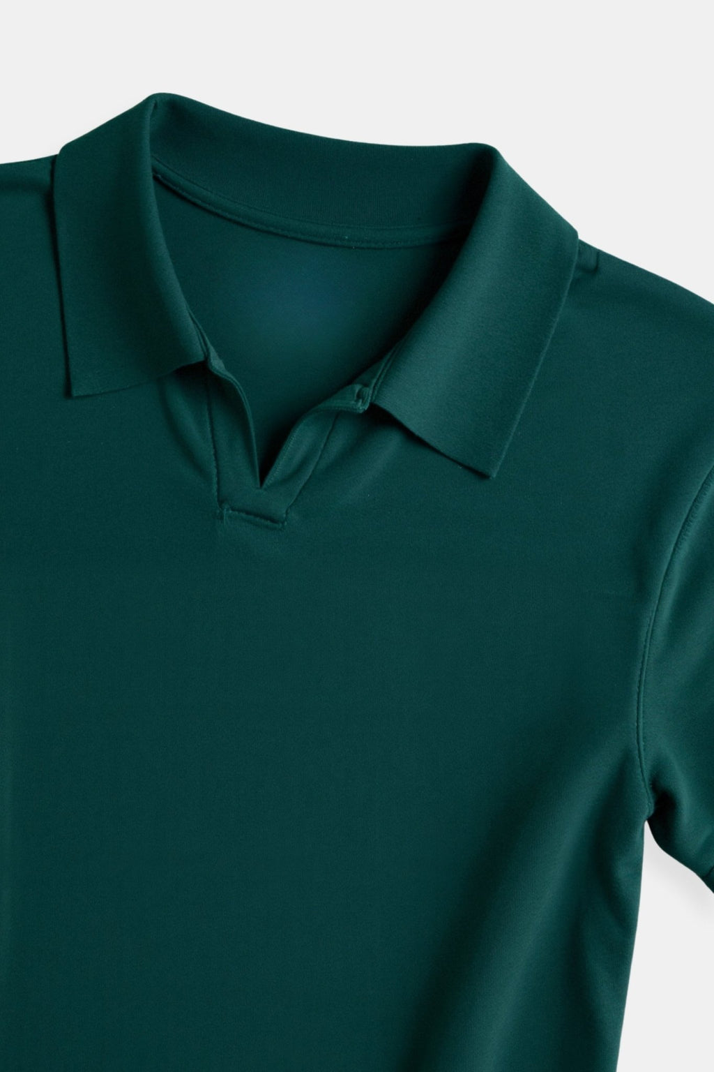 Women Polo Shirt Short Sleeve Loose Fit V Neck Design - Evergreen Outfits - Women Poloshirt
