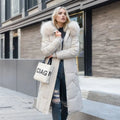 Women Puffer Jacket | Extended Length with Fur-Trimmed Hood - Evergreen Outfits- Jackets