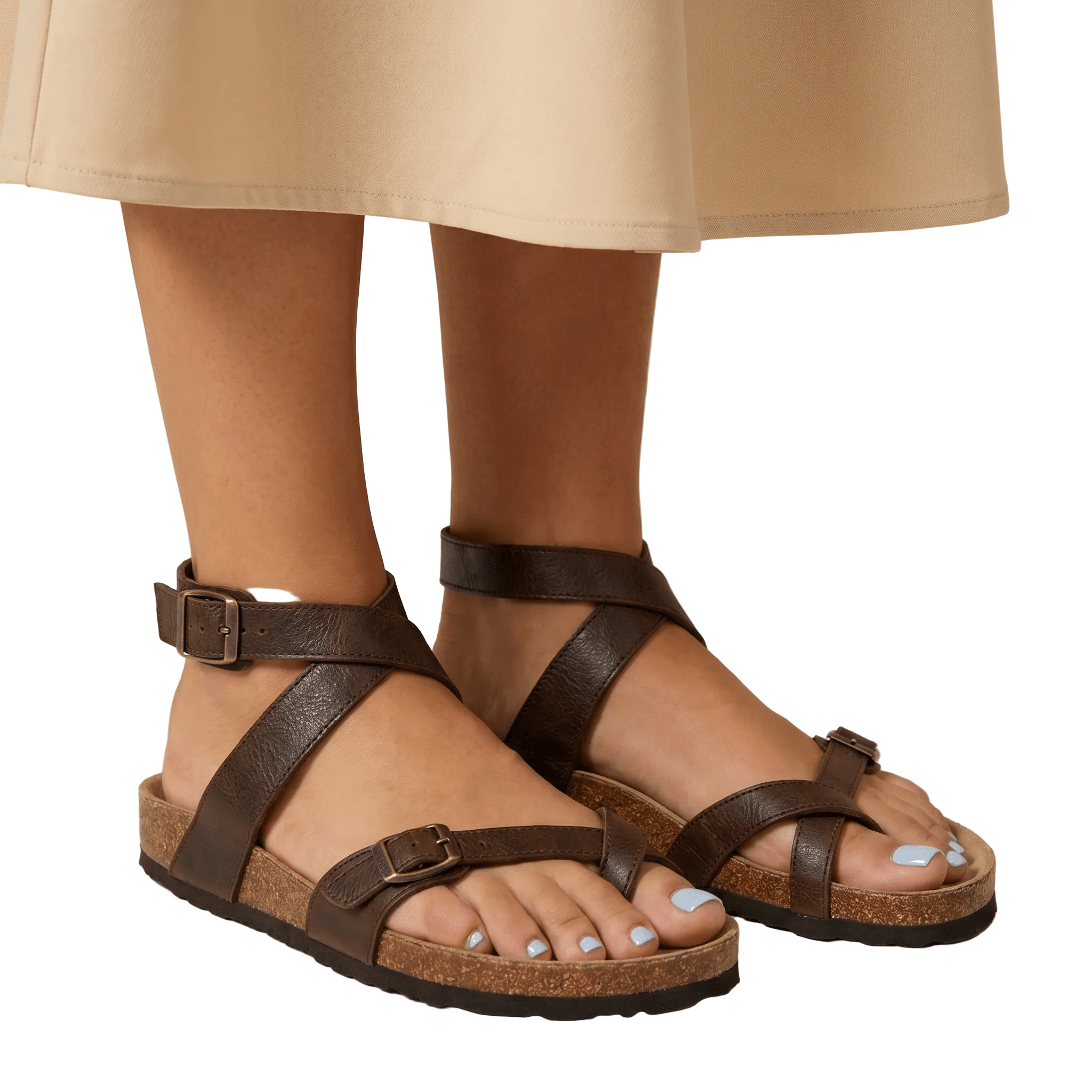 Women Sandals Adjustable Strap Closure Multiple Fit - Evergreen Outfits - Women Sandal