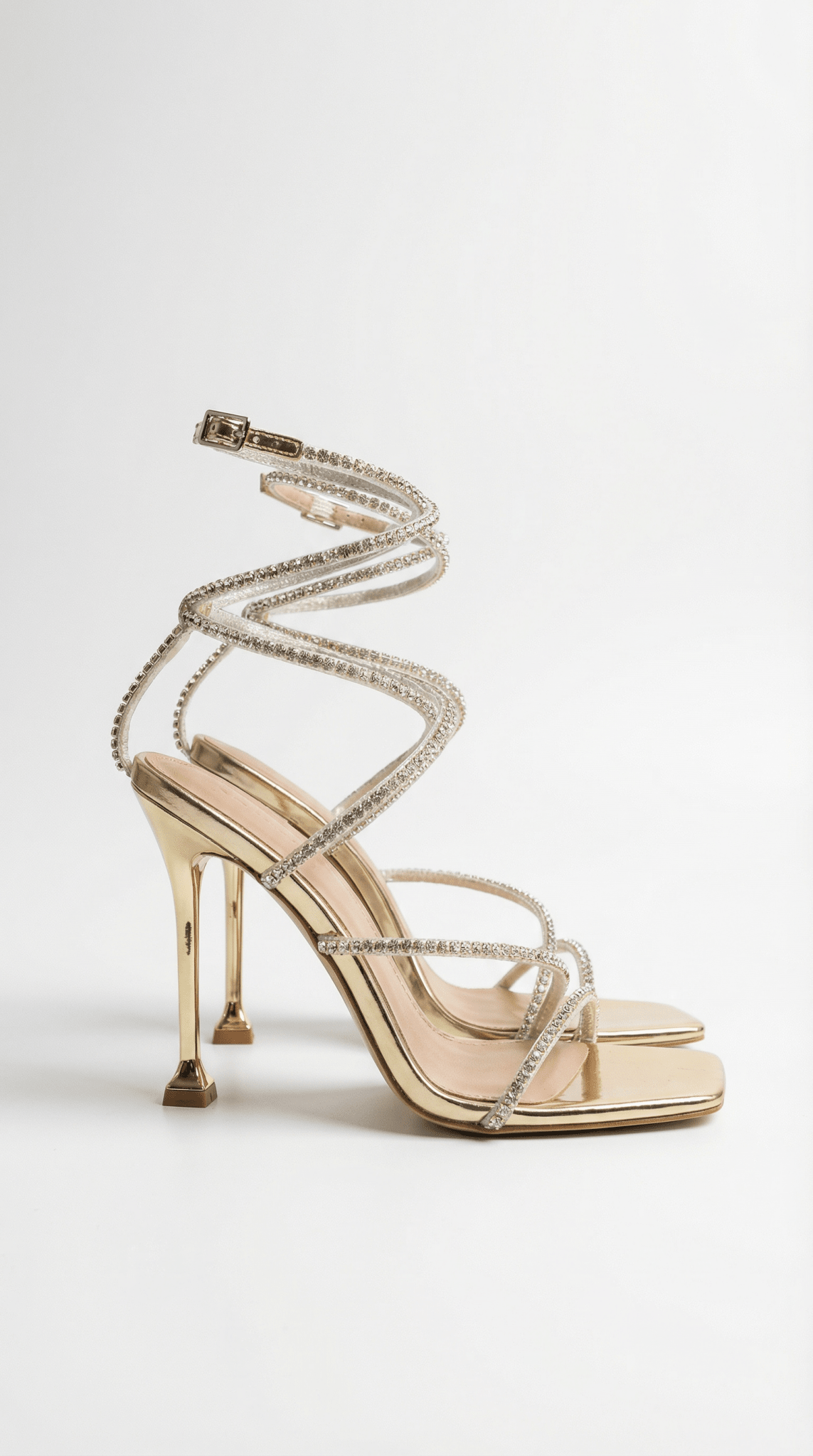 Women Sandals Mid Heel Lace Up Ankle Strap Closure - Evergreen Outfits - Women Sandal