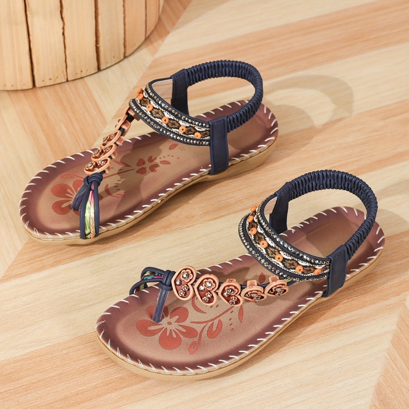 Women Sandals Open Toe Slip - On Flat Style Comfort Fit - Evergreen Outfits - Women Sandal