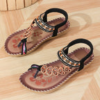 Women Sandals Open Toe Slip - On Flat Style Comfort Fit - Evergreen Outfits - Women Sandal