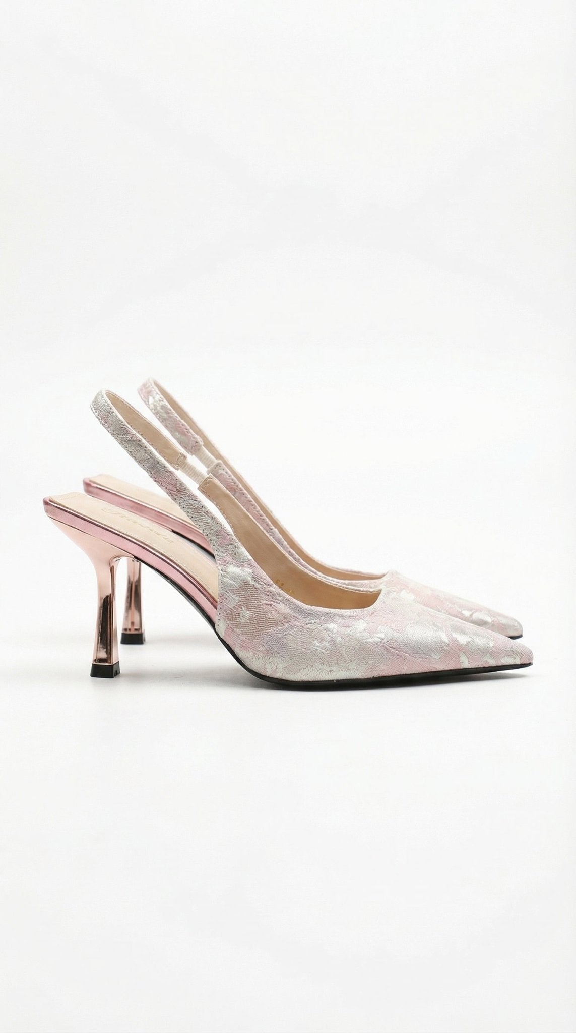 Women Sandals Slingback Strap Pointed Toe Heel Design - Evergreen Outfits - Women Sandal