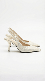 Women Sandals Slingback Strap Pointed Toe Heel Design - Evergreen Outfits - Women Sandal