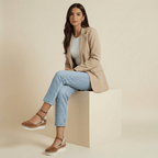Women Sandals Suede Wedge Heel Ankle Strap Open Toe - Evergreen Outfits - Women Sandal