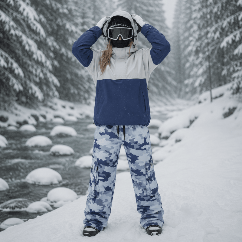 Women Set | Anorak Jacket and Cargo Trousers Two-Piece - Evergreen Outfits- Sets
