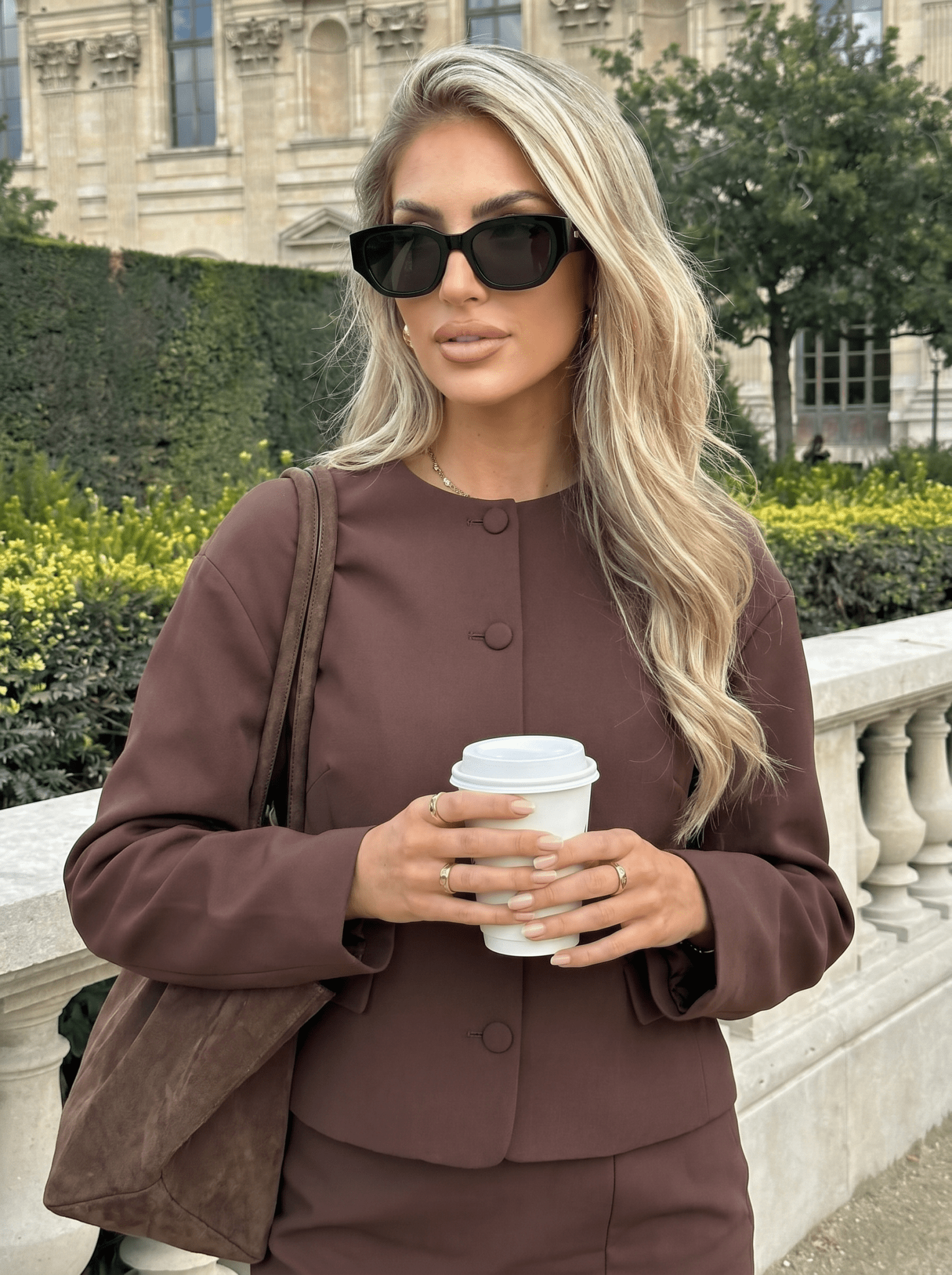 Women Set Cropped Blazer High Waist Mini Skirt Outfit - Evergreen Outfits - Women Set