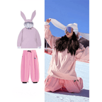 Women Set | Hooded Anorak Jacket and Wide-Leg Trousers - Evergreen Outfits- Sets