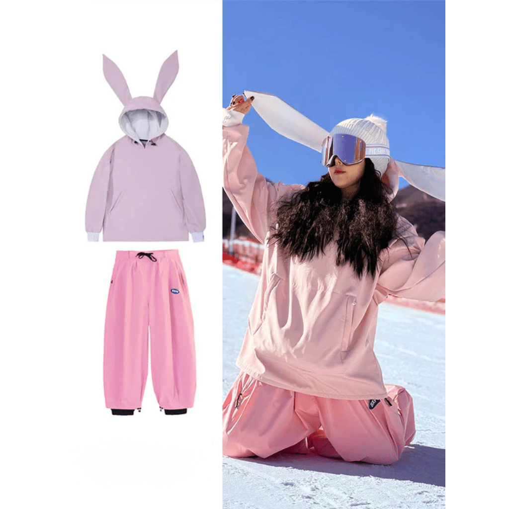 Women Set | Hooded Anorak Jacket and Wide-Leg Trousers - Evergreen Outfits- Sets