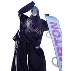 Women Set | Hooded Anorak Jacket and Wide-Leg Trousers - Evergreen Outfits- Sets