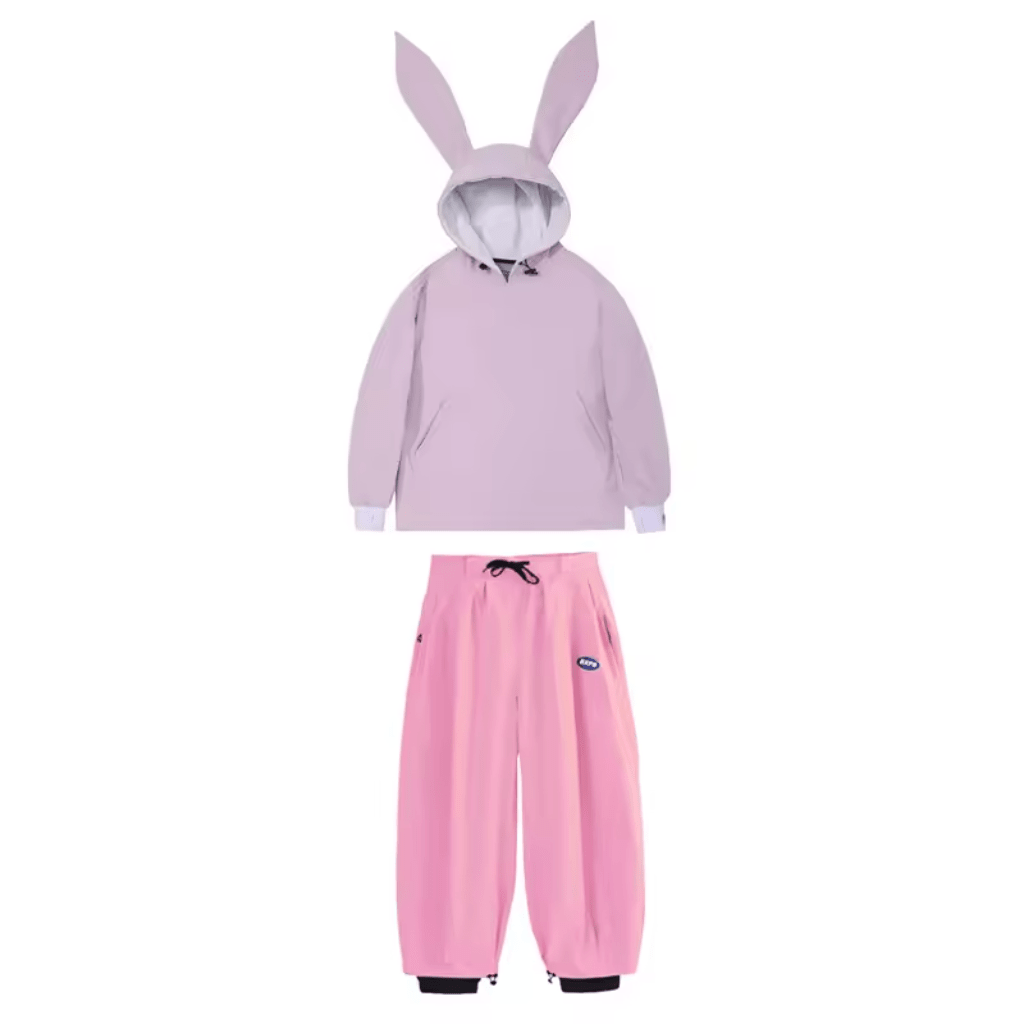 Women Set | Hooded Anorak Jacket and Wide-Leg Trousers - Evergreen Outfits- Sets