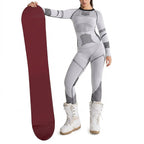 Women Set | Long-Sleeve Top and Leggings with Ribbed Cuffs - Evergreen Outfits- Sets