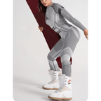 Women Set | Long-Sleeve Top and Leggings with Ribbed Cuffs - Evergreen Outfits- Sets