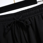 Women Shorts Plus Size Flowy Wide Leg Elastic Waist - Evergreen Outfits - Women Shorts