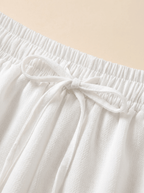 Women Shorts Plus Size Flowy Wide Leg Elastic Waist - Evergreen Outfits - Women Shorts