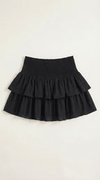 Women Skirt High Waist Mini Ruffled Smocked Waistband - Evergreen Outfits - Women Skirt