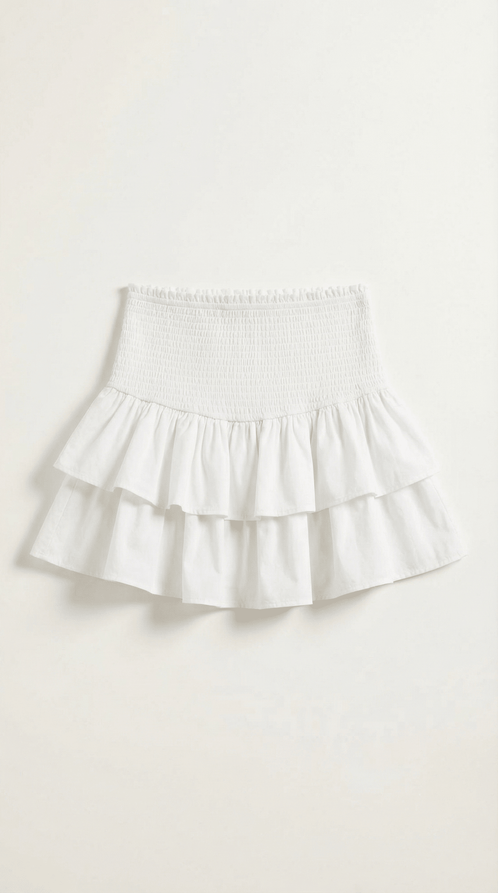 Women Skirt High Waist Mini Ruffled Smocked Waistband - Evergreen Outfits - Women Skirt