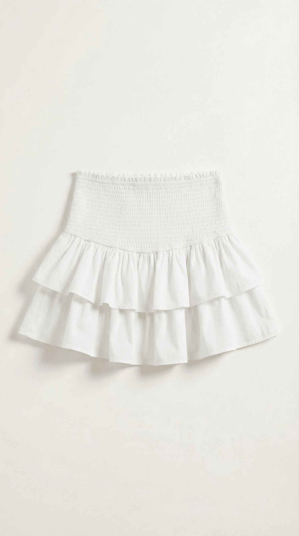 Women Skirt High Waist Mini Ruffled Smocked Waistband - Evergreen Outfits - Women Skirt