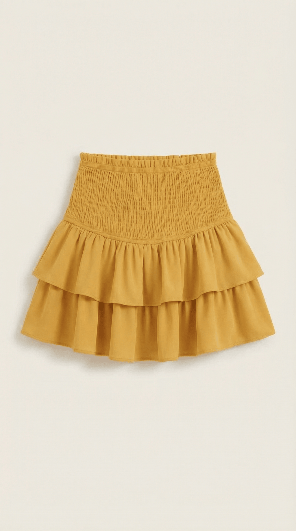 Women Skirt High Waist Mini Ruffled Smocked Waistband - Evergreen Outfits - Women Skirt