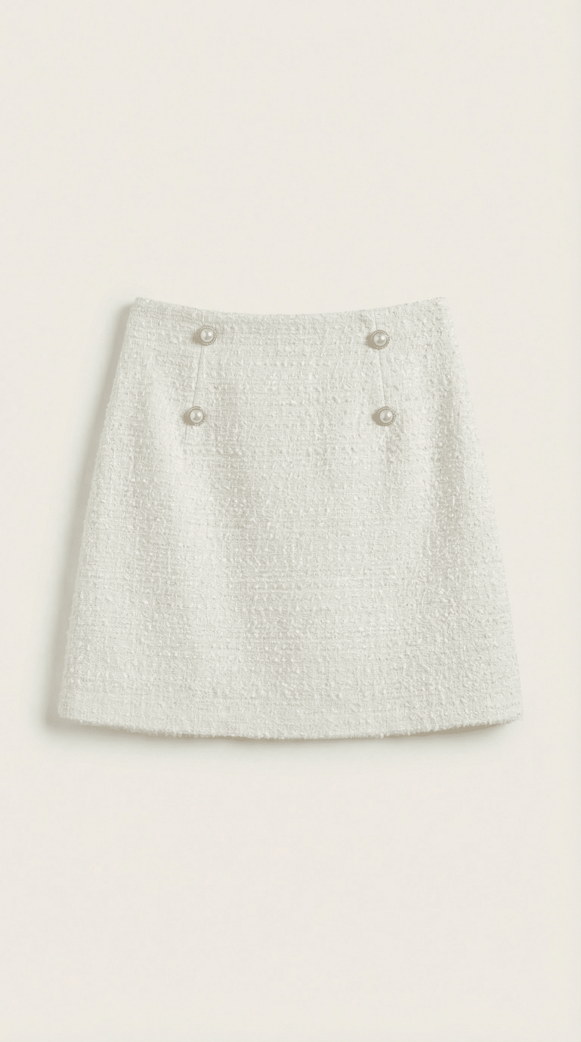 Women Skirt Textured High Waist Mini Buttoned Design - Evergreen Outfits - Women Skirt