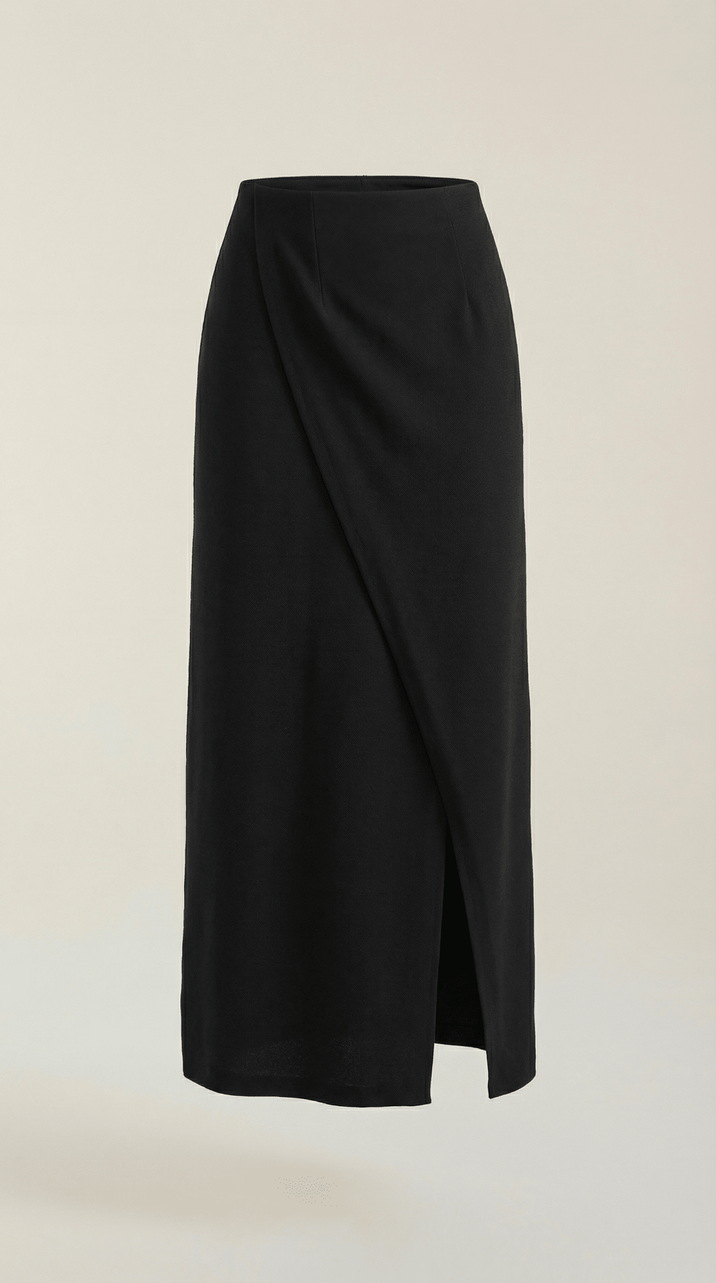 Women Skirt Wrap Closure Midi Length Overlap Design - Evergreen Outfits - Women Skirt
