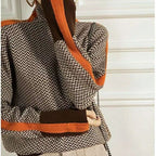Women Sweater | Chevron Pattern Turtleneck Tailored Fit - Evergreen Outfits- Sweaters