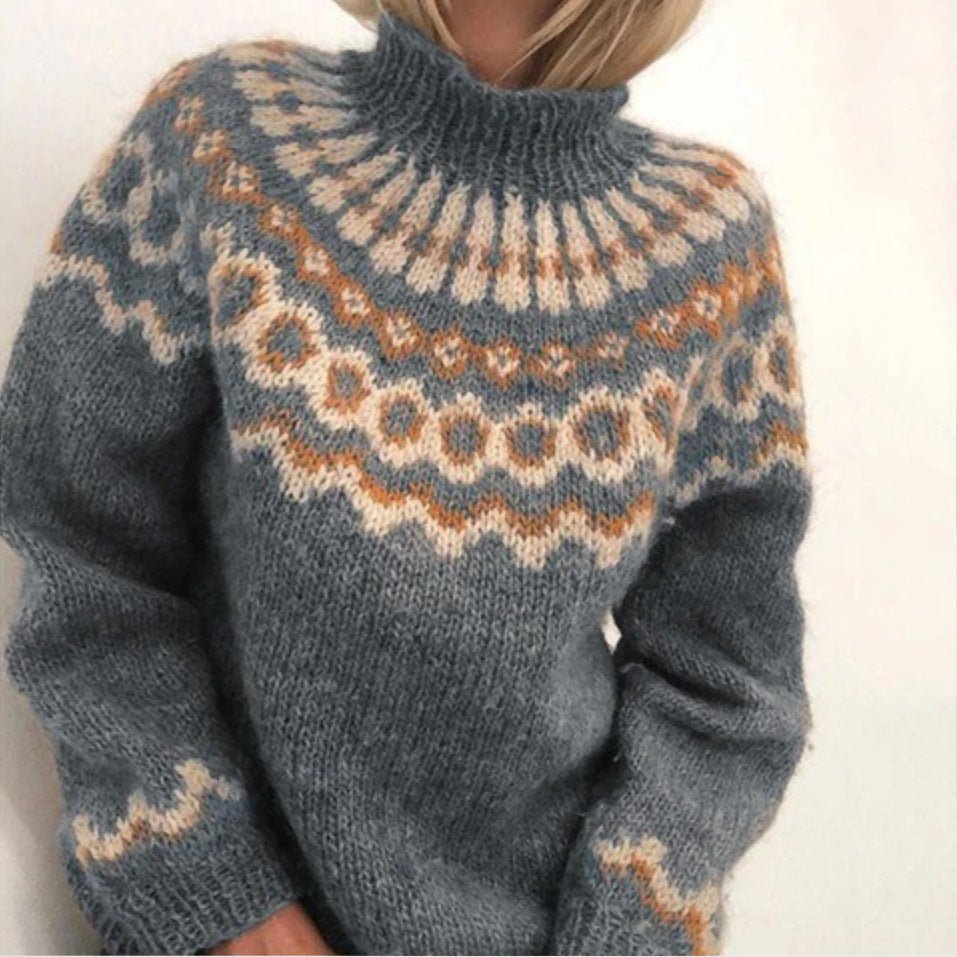 Women Sweater | Long Sleeve Pullover for Casual Winter Wear - Evergreen Outfits- Sweaters