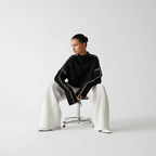 Women Sweater | Loose Fit Pullover with Sleeve Detail - Evergreen Outfits- Sweaters
