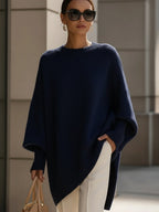Women Sweater | Oversized Batwing Sleeves with Ribbed Cuffs - Evergreen Outfits- Sweaters