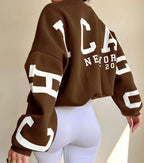 Women Sweater | Oversized Pullover with Long Sleeve Fit - Evergreen Outfits- Sweaters