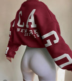 Women Sweater | Oversized Pullover with Long Sleeve Fit - Evergreen Outfits- Sweaters