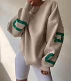 Women Sweater | Oversized Pullover with Long Sleeve Fit - Evergreen Outfits- Sweaters