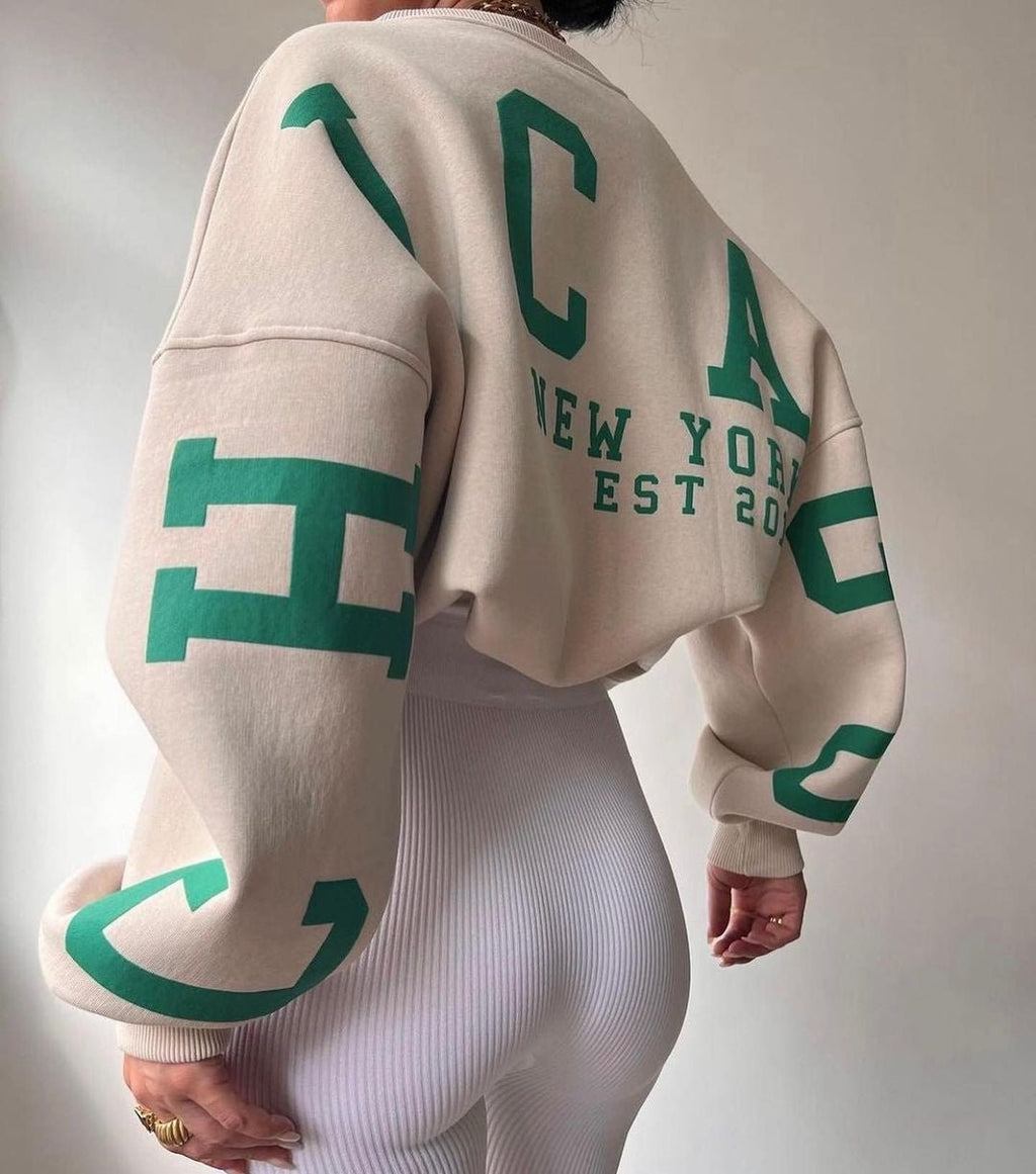 Women Sweater | Oversized Pullover with Long Sleeve Fit - Evergreen Outfits- Sweaters