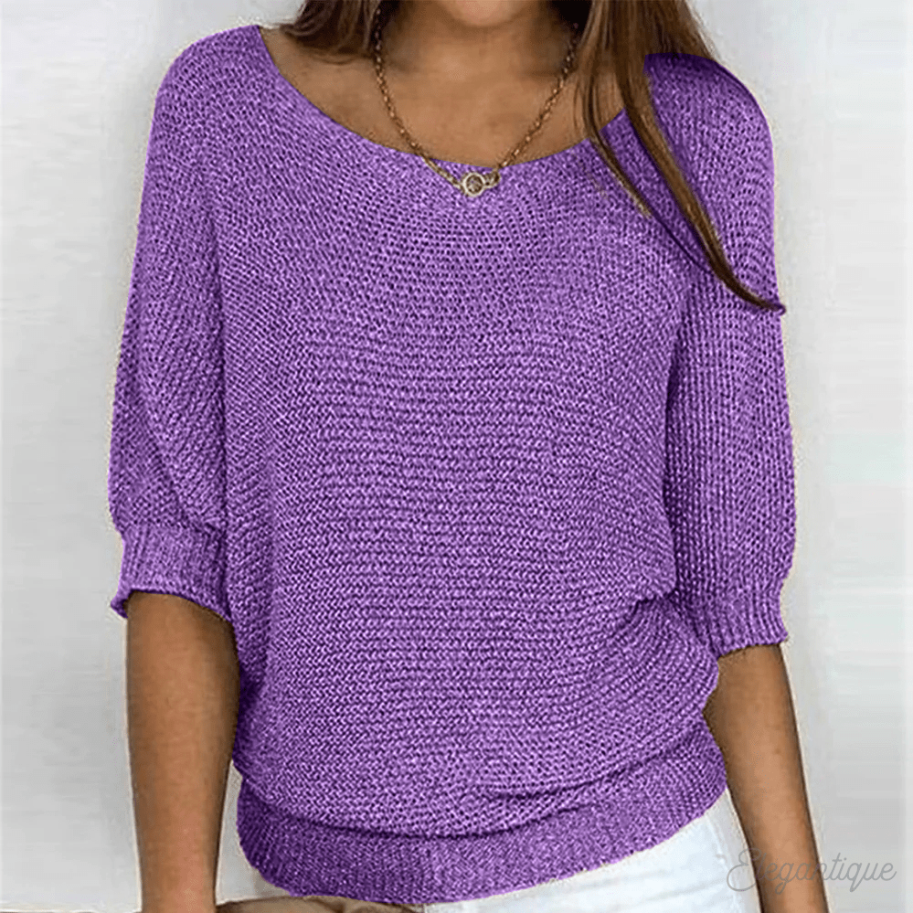 Women Sweater | Regular Fit Classic Silhouette Design - Evergreen Outfits- Sweaters