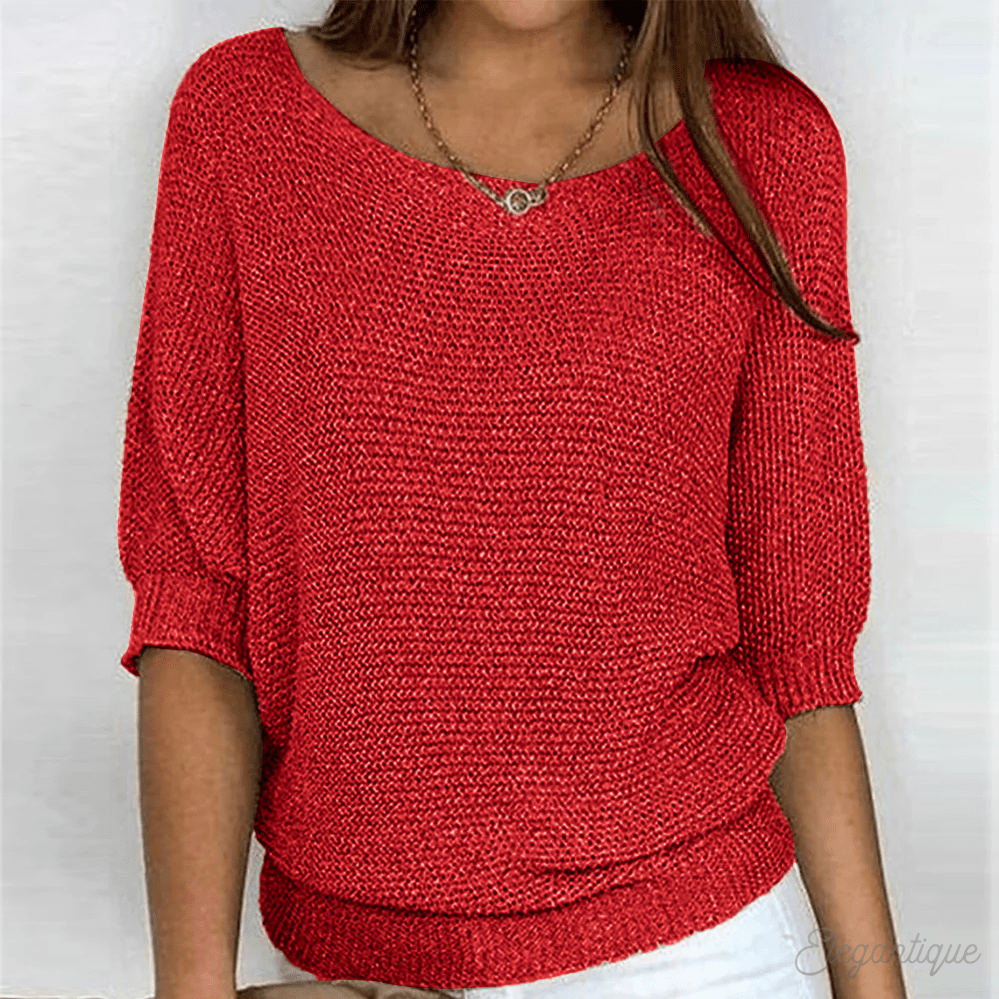 Women Sweater | Regular Fit Classic Silhouette Design - Evergreen Outfits- Sweaters