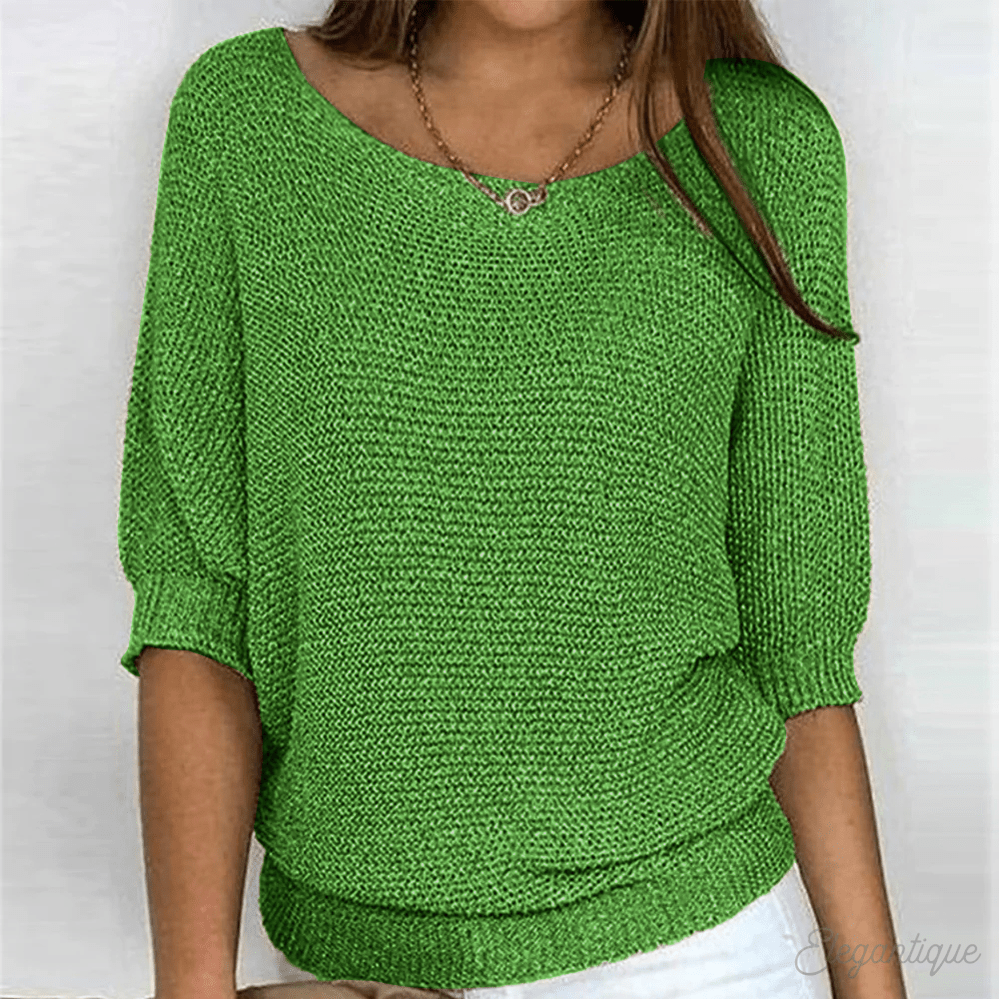 Women Sweater | Regular Fit Classic Silhouette Design - Evergreen Outfits- Sweaters