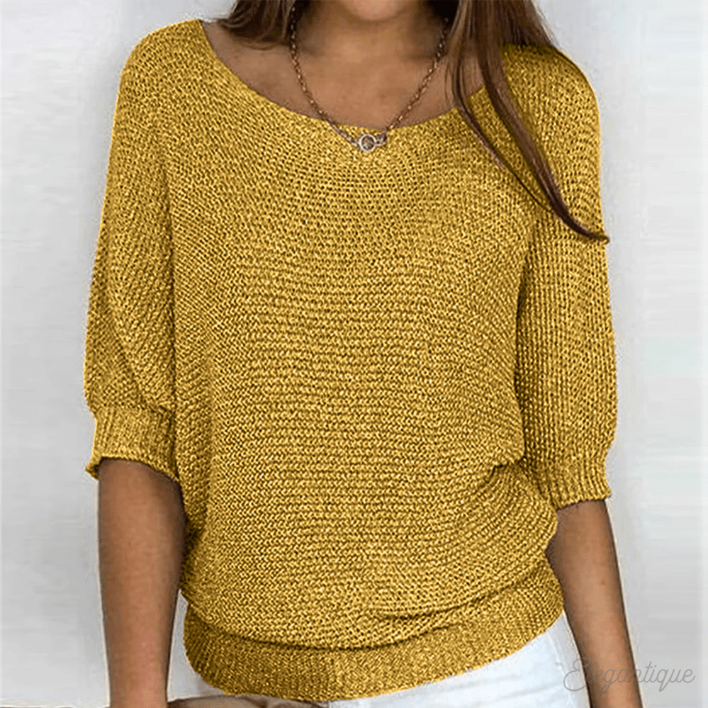 Women Sweater | Regular Fit Classic Silhouette Design - Evergreen Outfits- Sweaters