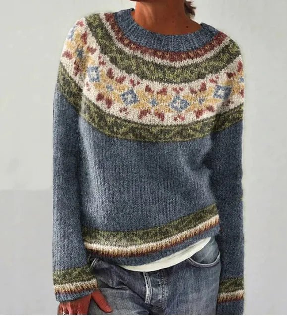 Women Sweater | Relaxed Fit with Boat Neckline Design - Evergreen Outfits- Sweaters