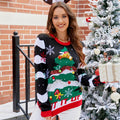 Women Sweater | Relaxed Fit with Christmas Graphic Print - Evergreen Outfits- Sweaters
